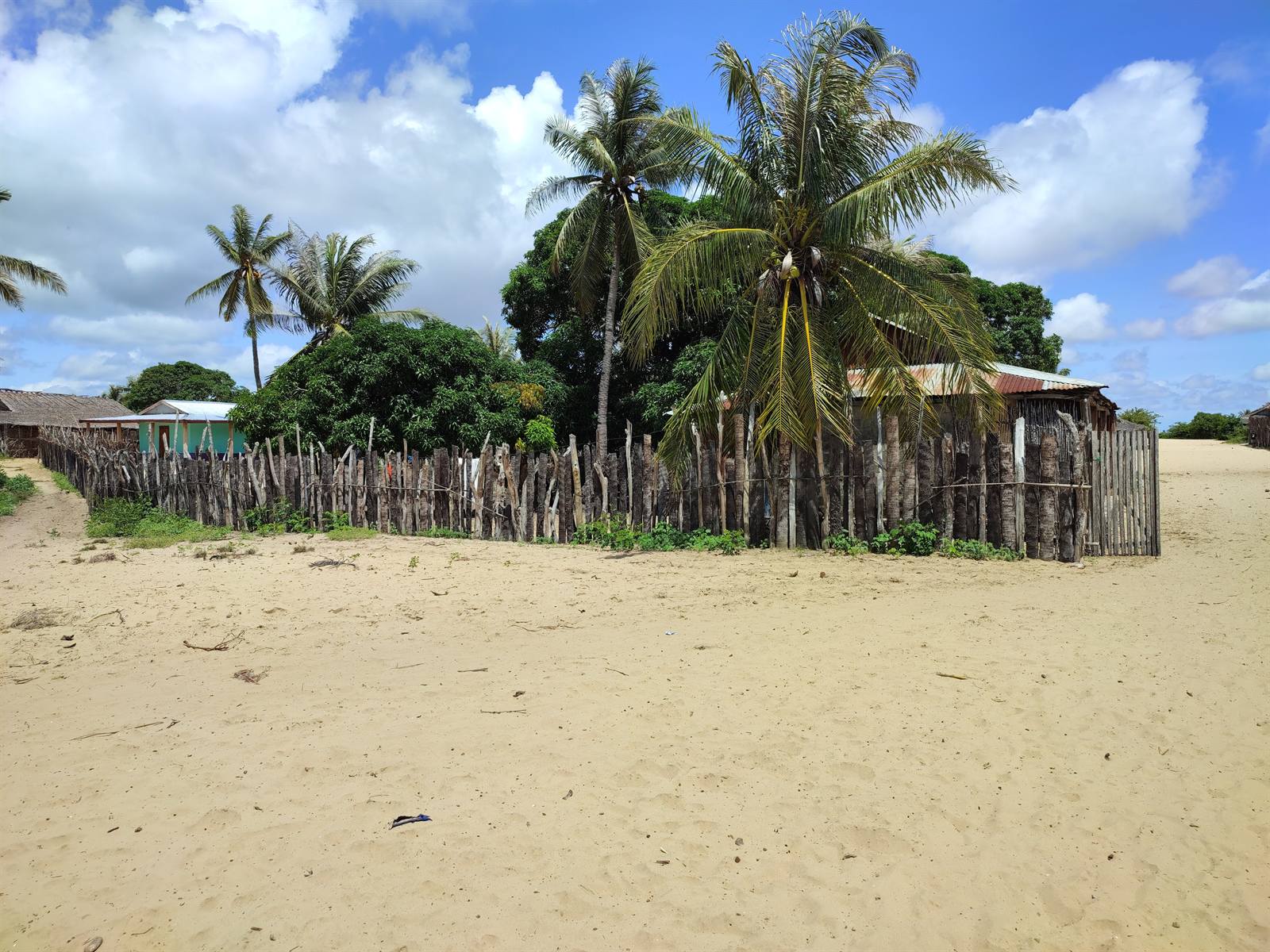 Village de Tambohorano, cocotiers et sable